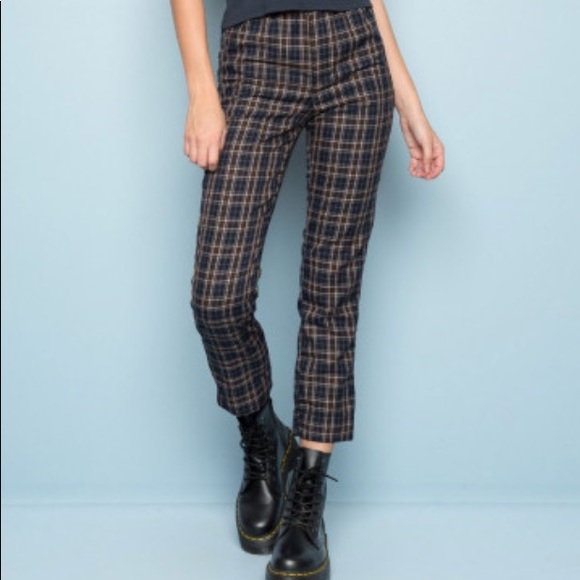 brandy melville red plaid pants